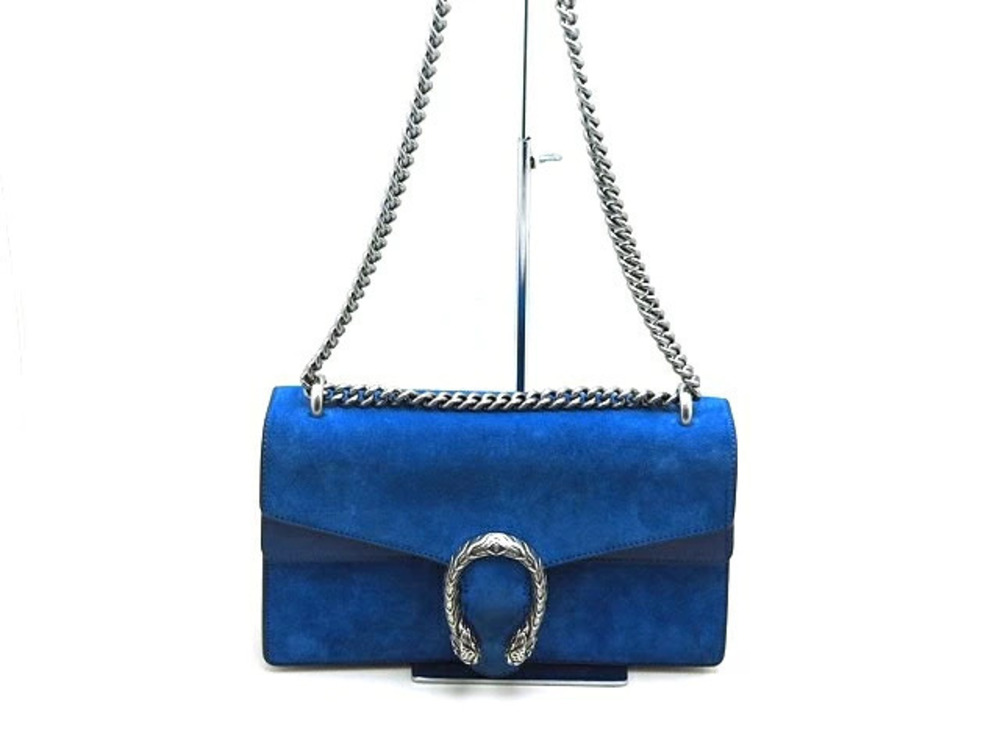 Gucci Dionysus Shoulder Bag Suede Calfskin Blue